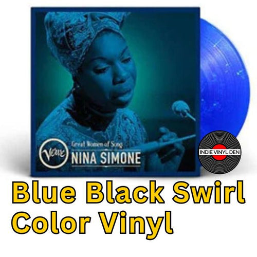 Nina Simone Great Women of Song Blue/Black Swirl Color Vinyl Record - Indie Vinyl Den