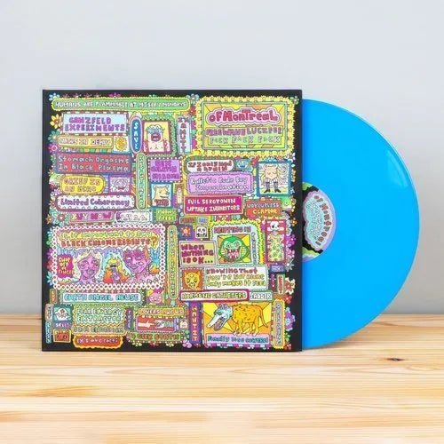 of Montreal Freewave Lucifer f<ck f^ck f>ck - Cyan Color Vinyl Record LP