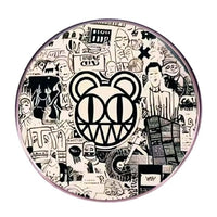 Radiohead Bear Newsprint Round - Enamel Pin - Indie Vinyl Den
