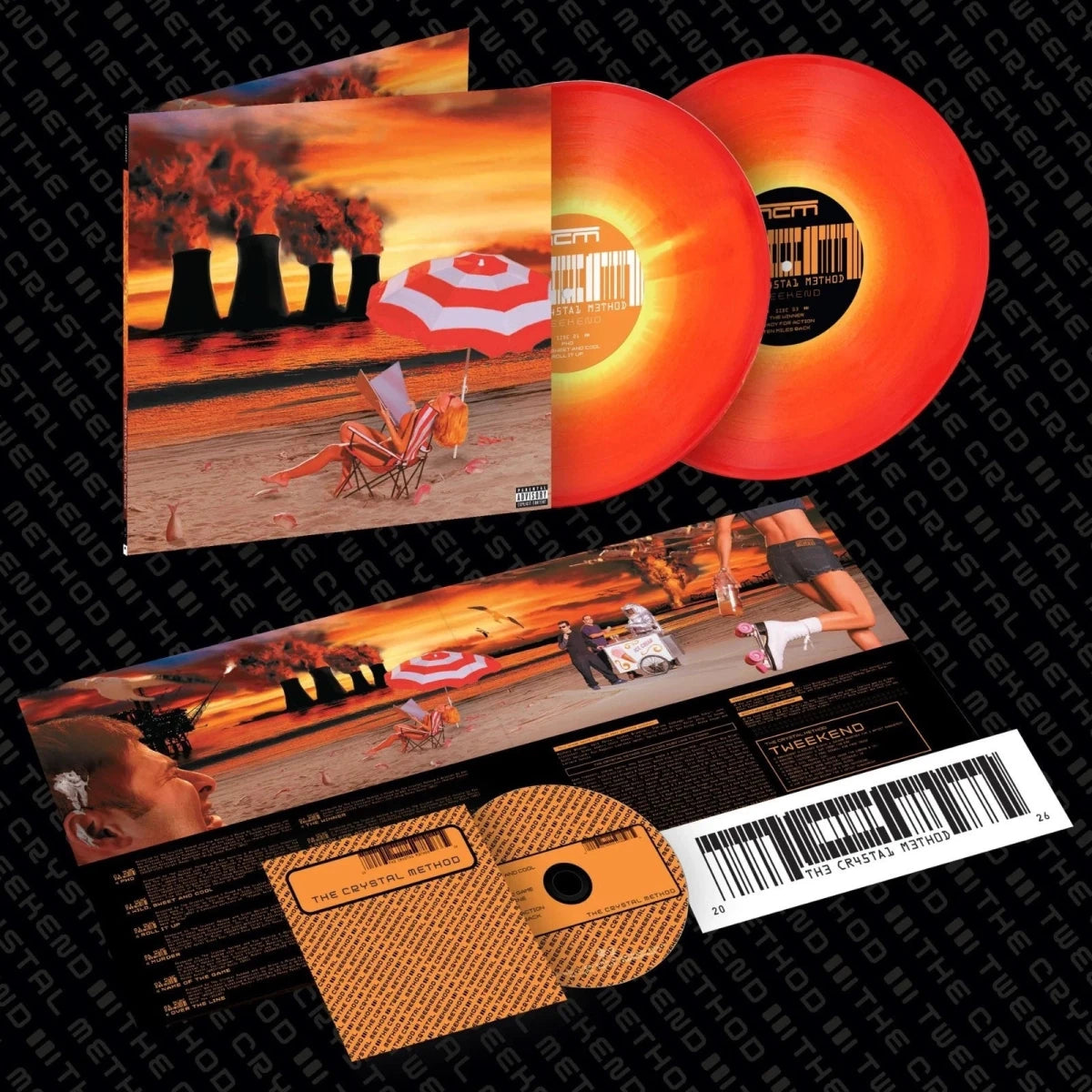 The Crystal Method "Tweekend” IVC EDITION Nuclear Fusion Orange Color Vinyl 2LP Numbered - Indie Vinyl Den