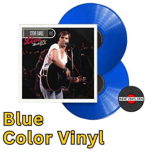 Steve Earle - Live at ACL - 2LP Blue Color Vinyl Record - Indie Vinyl Den