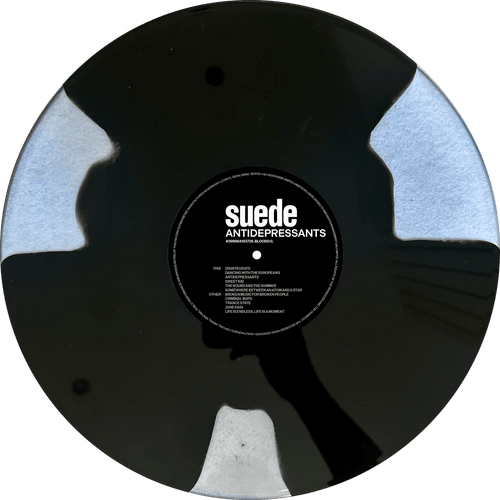 Suede - Antidepressants - ‘Broken’ Effect crystal Clear & Black Color Vinyl