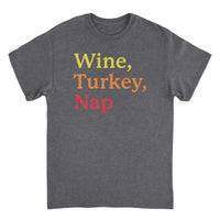 Thanksgiving T-Shirt - Wine Turkey Nap - Indie Vinyl Den