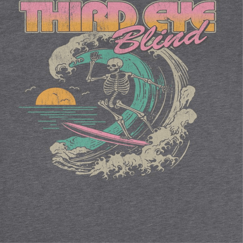 Third Eye Blind Surf Skeleton T-Shirt - Indie Vinyl Den