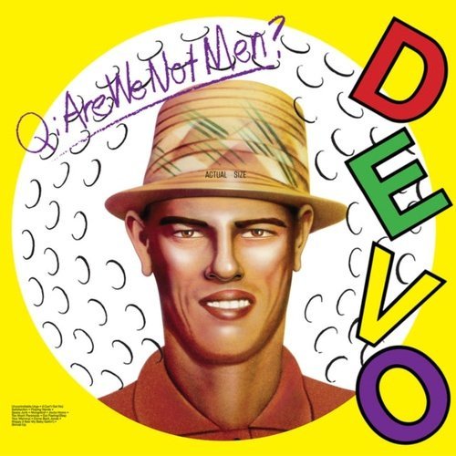 Devo - Q : 우리는 남성이 아닙니까? A : 우리는 Devo입니다! - 골드 볼 화이트 컬러 비닐 레코드 LP.