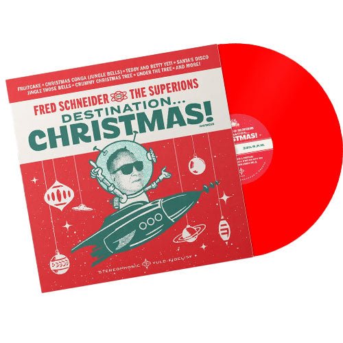 Fred Schneider (B-52s) & the Superions - Destination Christmas - Red Color Vinyl Record - Indie Vinyl Den