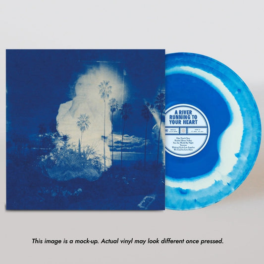 Fruit Bats - A River Running to Your Heart - Blue & Bone Swirl Color Vinyl - Indie Vinyl Den