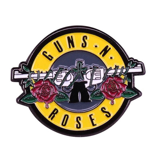Guns and Roses Logo Enamel Pin - Indie Vinyl Den