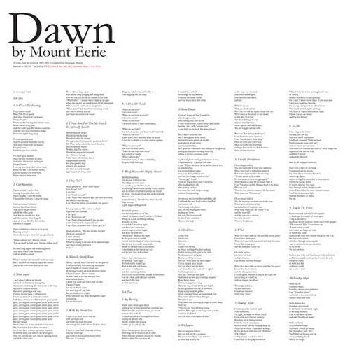 Mount Eerie - Dawn - Vinyl Record LP - Indie Vinyl Den