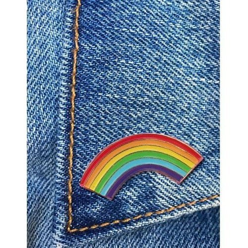 Rainbow Enamel Pin - Indie Vinyl Den