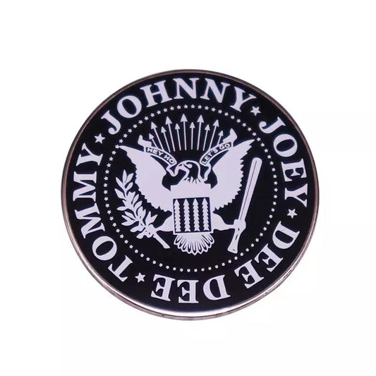 Ramones Names Round - Enamel Pin - Indie Vinyl Den
