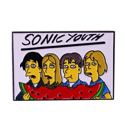 Sonic Youth Enamel Pin (The Simpsons) - Indie Vinyl Den