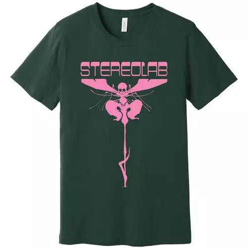Stereolab - Space Moth Green T-Shirt - Indie Vinyl Den