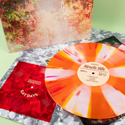 STRFKR - Miracle Mile - 10-Year Anniversary Clear Orange & Pink Spokes with Red Splatter 2LP - Indie Vinyl Den