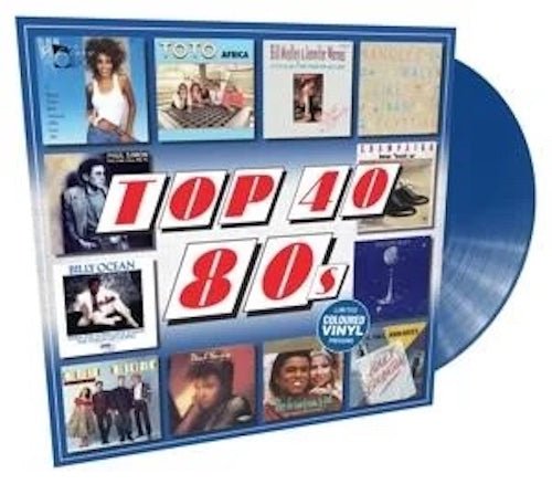 Various Artists - Top 40 80s - Blue Color Vinyl Record - Indie Vinyl Den