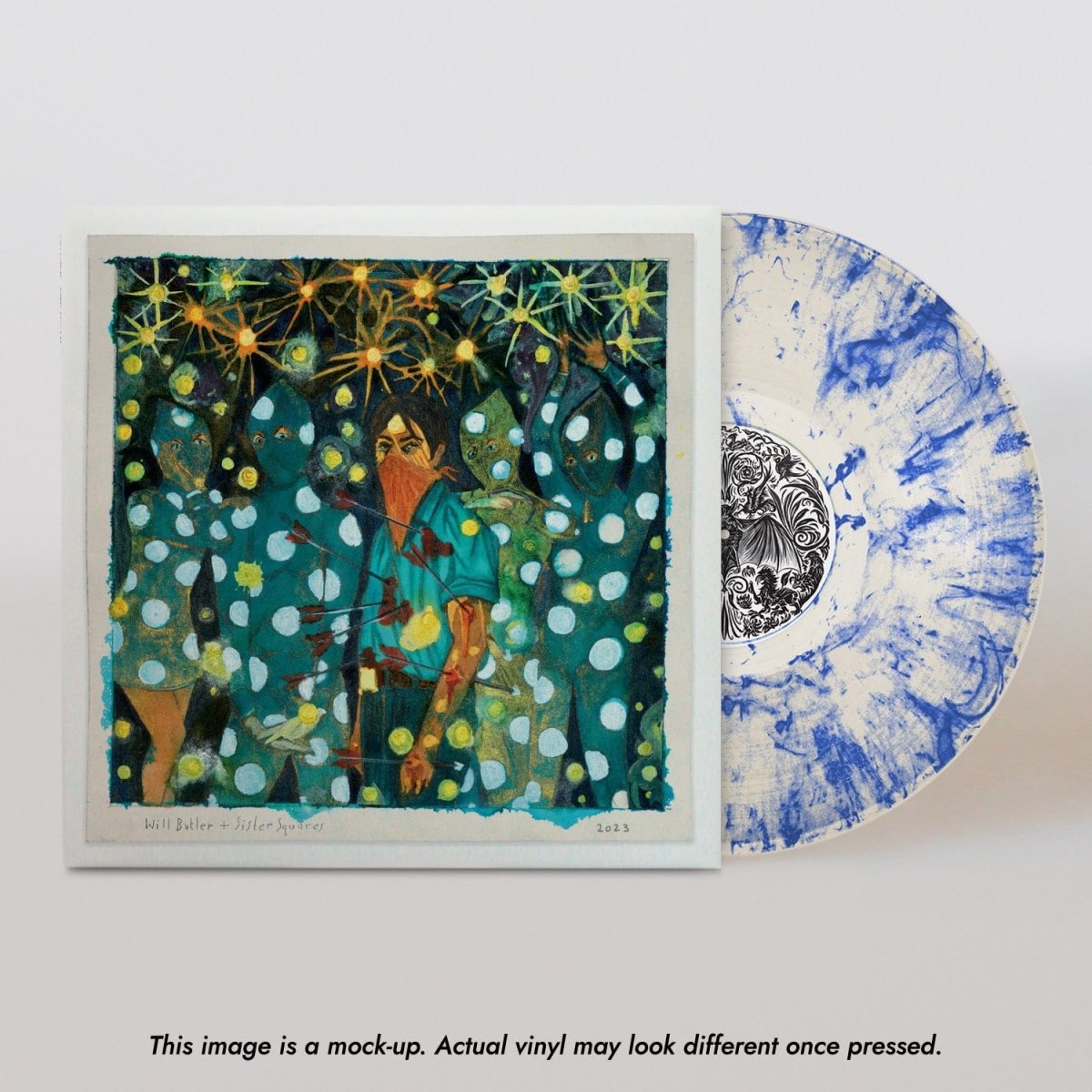 Will Butler + Sister Squares - Blue Swirl Color Vinyl Record - Indie Vinyl Den
